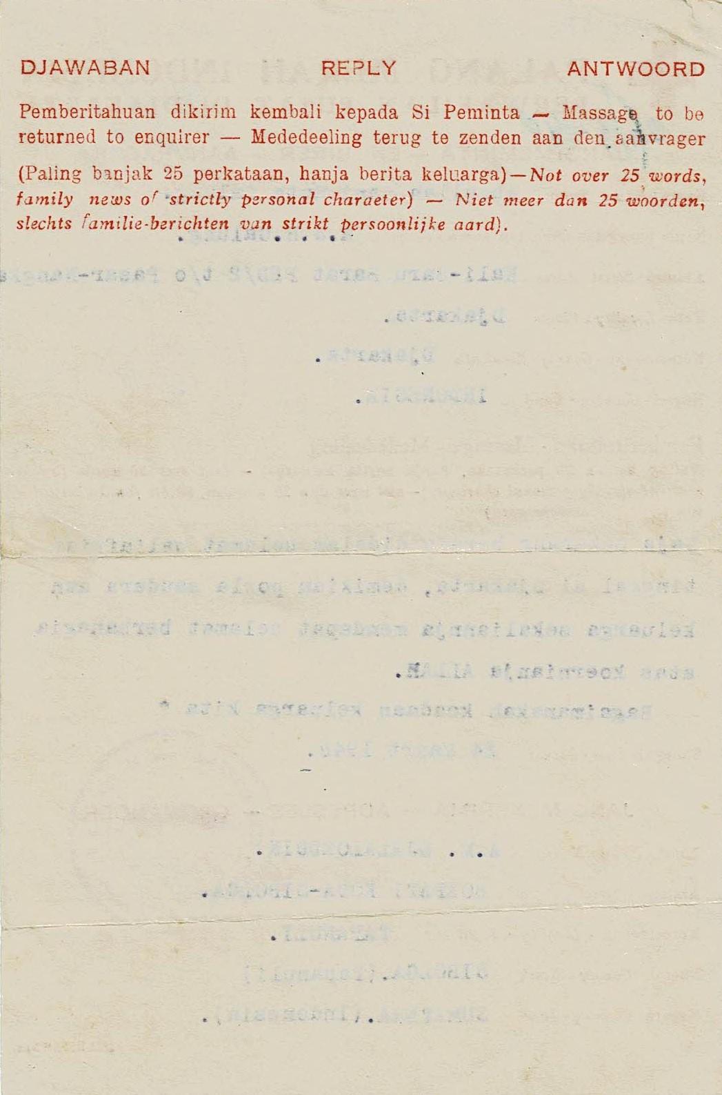 NETHERLANDS EAST INDIES